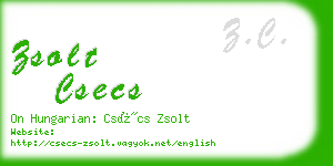 zsolt csecs business card